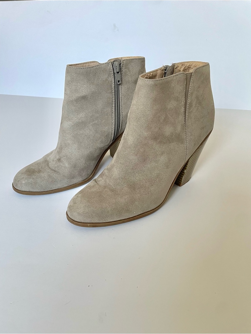 Banana Republic Women's Suede Ankle Booties in Light Taupe